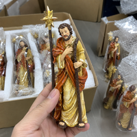 Ensemble de 11 figurines religieuses en résine pour le crèche, la Sainte Famille, Jésus, décorations de table de Noël catholique OEM ODM