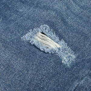 Jeans pour hommes de haute qualité en gros Coupe ajustée Coton Droit Casual Déchiré Délavé Respirant Vintage - Product Image 6