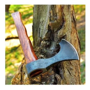 Wholesale Customized Bulk Orders OEM ODM Service Handmade High Carbon Steel <b>axe</b> <b>Wooden</b> Handle and Leather Sheath Trending <b>axe</b> - Product Image 2