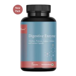 Enzyme digestive améliorer l'activité métabolique lisse fonctionnement digestif Lot de 60 capsules - Product Image 1