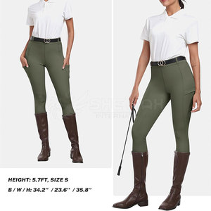 Vente chaude culotte d'équitation cheval Legging personnalisé polyester matériel collants d'équitation pour les femmes - Product Image 6