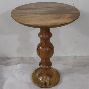 Table console en bois massif 100% fabriquée en Inde, style vintage, meubles pour la maison, pour salon, petit appartement, canapé, côté lit, chevet - Product Image 1