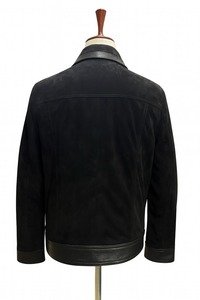 Veste en cuir de chèvre classique pour hommes, col montant, style inspiré des célébrités, vêtement décontracté pour un look classique, style motard - Product Image 4