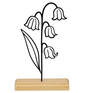 Sculpture de fleurs fanées sur socle en bois, accent décoratif moderne et artistique pour la maison, le bureau, le salon, en provenance d'Inde - Product Image 4