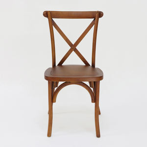 Toptan Rattan ziyafet mobilya katı ahşap çapraz geri düğün olaylar için ahşap sandalye - Product Image 2