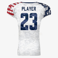 Produsen Jersey Sepak Bola Amerika Lengan Pendek Bernapas Khusus OEM Seragam Tim Sublimasi Grosir