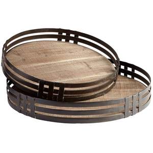 Bandeja de madera rectangular de lujo con intrincado diseño recortado Ideal para decoración, regalo, almacenamiento de joyas, pieza de exhibición de tocador - Product Image 2