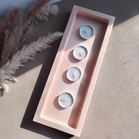 Moule en silicone pour plateau rectangulaire avec cadre, gypse en résine époxy durable, stockage de bijoux, moule artisanal pour la décoration de la maison