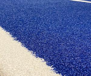 Gazon bleu Astro Gym avec bandes blanches de 10cm gazon artificiel pour traîneaux de rôdeur et piste de sprint - Product Image 1