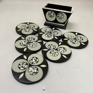 Ensemble de sous-verres incrustés d'os couleur personnalisée meilleur design Sous-verre incrusté d'os au design dernier cri pour sous-verre de tasse à thé de cuisine à domicile - Product Image 3