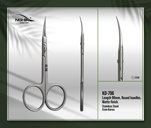 Nghia Nippers KD.706 Tijeras de acero inoxidable de fábrica Juego de manicura de hoja curva para mujeres Herramienta de belleza Tijeras afiladas para cutículas - Product Image 2