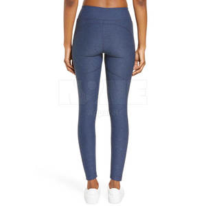 Best Selling <b>Women's</b> Fitness <b>Legging</b> Customized Elastic Waist Yoga <b>Legging</b> with Solid <b>Pattern</b> Made in Factory - Product Image 2