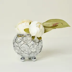 Candelabros votivos de lujo con luz de té de Metal de cristal para el hogar, Hotel, boda, fiesta, decoración de mesa, florero, centros de mesa - Product Image 4