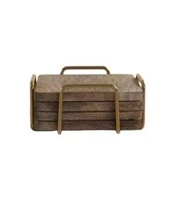 Premium Stainless Steel Eco-Friendly Octagon Shape Classic Style Coaster <b>Set</b> Decorative Drink Mats for Office <b>Desk</b> Party Bar - Product Image 2