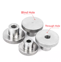 Avec collet en acier inoxydable Blind/Through Hole Metric Round Knurled Thread Insert Knurled Thumb Nuts DIN 466