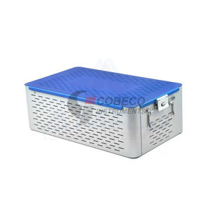 Professional Aluminum Sterilization Tray <b>with</b> <b>Lid</b> Autoclave <b>Pan</b> Instrument Organizer Cassette for Dental Clinic Surgical Use - Product Image 3
