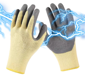 قفازات عازلة كهربائياً مطاطية بالكامل مقاومة للجهد العالي 400 فولت، قفازات عمل آمنة للكهربائيين غير قابلة للانزلاق - Product Image 1