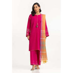 IPSTD-77103 Traje de Verano Casual de Algodón para Mujer, 3 Piezas, Cambric Bordado, Transpirable, Manga Larga, Cuello Redondo - Product Image 6