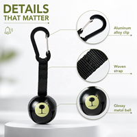 Cloche anti-ours pour la randonnée et le camping, cloche anti-ours en métal sonore avec mousqueton, équipement de sécurité extérieur pour sac à dos