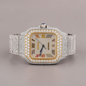 Logotipo personalizable con correa desmontable rápida Reloj mecánico impermeable Moissanite diamante personalizable para hombre - Product Image 1