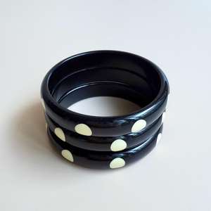 Bracelets en résine avec flocons de feuilles métalliques, cadeau unique pour petite amie - Product Image 3