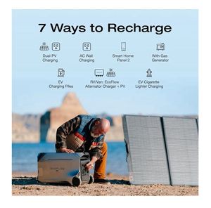 High Quality EF-Solar' 4096Wh Pro 3 with 2X400W <b>Portable</b> Panels-120/240V 4000W <b>AC</b> Output RVs With 3 Years Warranty - Product Image 3