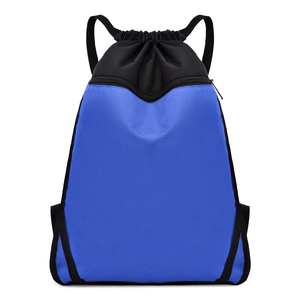 2023 diseño personalizado promocional impermeable gimnasio mochila con cordón poliéster deportes almacenamiento entrenamiento mochila con cordón bolsa - Product Image 3