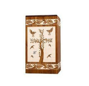 Venta al por mayor de urnas de cremación de madera hechas a mano de estilo americano moderno adulto hombre mujer funerario urnas decorativas - Product Image 1