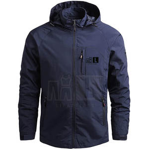 Veste coupe-vent à capuche pour homme de la meilleure conception Logo avant fabriqué au Pakistan-Nouvelle arrivée - Product Image 1