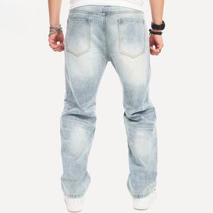 Pantalones vaqueros de mezclilla de alta calidad para hombre, pantalones vaqueros elásticos de corte recto de secado rápido, pantalones vaqueros negros azules para hombre, venta al por mayor, OEM personalizado - Product Image 3