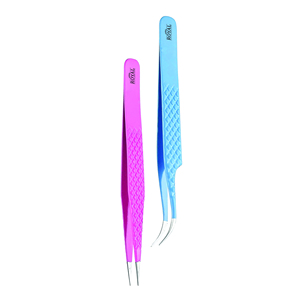 Pinces professionnelles pour extensions de cils Royal Tweezers, en acier inoxydable, antimagnétiques, durables, avec logo et emballage personnalisés - Product Image 6