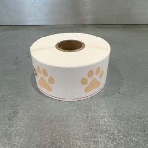 Veterinary Prescription <b>Labels</b> Paw Print Design Warning 2 3/4'' X 2 1/8'' 1000 Pcs Per Roll - Product Image 5