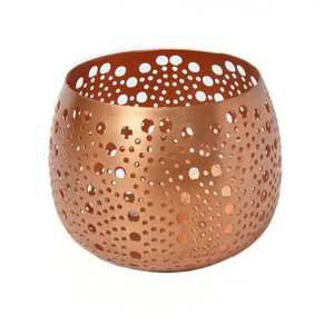 Handmade Gold Metal Brass <b>Hammered</b> Round Tabletop Votive <b>Holder</b> Most Selling for Home & Hotel Decor Customized for Christmas - Product Image 4