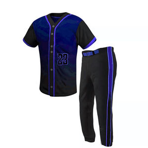 Venta al por mayor 100% poliéster logotipo personalizado béisbol Jersey nuevo diseño ropa deportiva uniforme con sublimación completa rentable - Product Image 4
