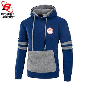 OEM Free Sample Men's Pullover <b>Hoodie</b> Set 50% Cotton 50% Polyester Long Sleeve Solid Winter Regular Fit Fleece Puff Technics - Product Image 1