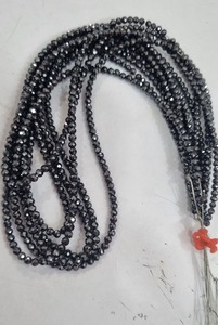 Perles de diamant à facettes en moissanite noire de 3mm, perles de moissanite, grade AAA, 16 pouces pour collier, bracelet et mangalsutra en diamant - Product Image 4