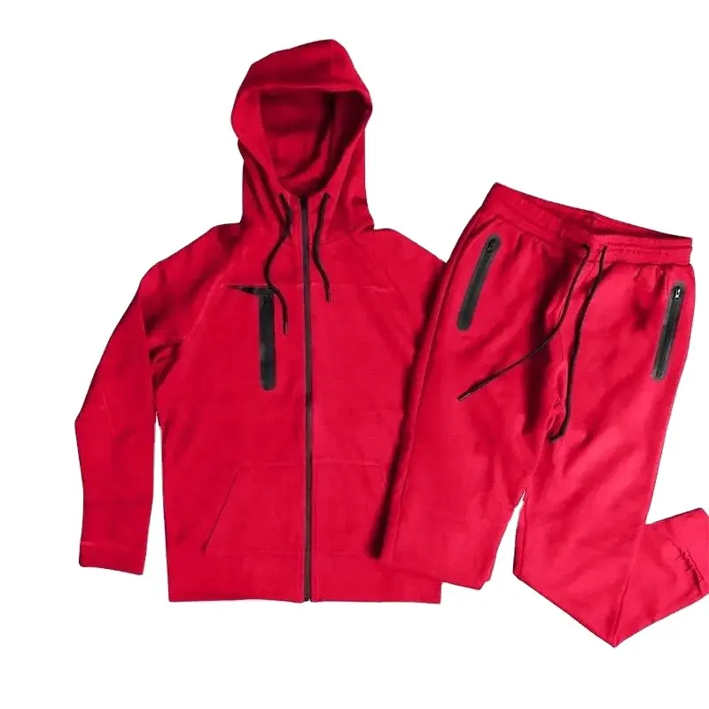 Tracksuit Drop Shipping Biểu Tượng Tùy Chỉnh EU Kích Thước Polyester Unisex Trùm đầu Thể Thao Đầy Đủ Zip Mồ Hôi Phù Hợp Với Tracksuit Đào Tạo Phù Hợp Với