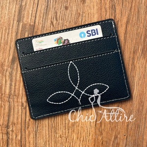 Botte en cuir véritable pour femmes Stich porte-carte élégant sac à main petit cuir à la mode Offre Spéciale unisexe portefeuille porte-carte - Product Image 1