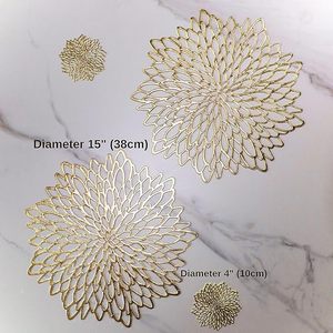 Latest Classic Metal Gold Solid Colour Beaded <b>Table</b> <b>Coaster</b> for Wedding Birthday Parties or Banquets Decoration - Product Image 6