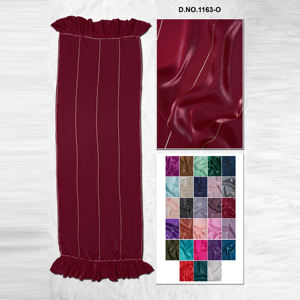 Bufanda Larga de Organza para Mujer con Delicado Efecto de Líneas Texturizadas, Borde con Volantes Suaves, Ligera, Transpirable y Duradera - Product Image 3