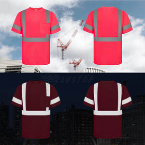 เสื้อทีเชิ้ต Hi VIS เสื้อยืดสะท้อนแสงสำหรับงานก่อสร้างชุดทำงานเสื้อสะท้อนแสง - Product Image 5