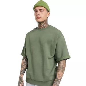 240 Gsm 100% coton unisexe luxe surdimensionné graphique T-Shirts vierge sérigraphie lourd col rond hommes grande taille - Product Image 1