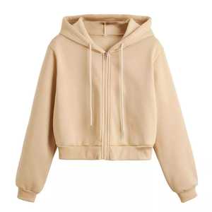 Sudadera informal de manga larga de Color sólido para mujer, sudadera con cremallera bordada, prendas de vestir de invierno, estilo pulóver, suministro al por mayor de XS-XL - Product Image 6