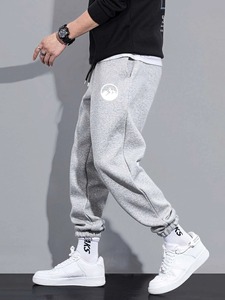 Pantalones Deportivos de Gimnasio para Hombre, Pantalones de Chándal Ajustados de Algodón y Felpa, de Secado Rápido, Transpirables, Talla Grande, para Entrenamiento de Invierno, Correr - Product Image 2