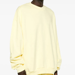 Sweat-shirt à col rond en tricot uni en gros pour hommes, personnalisable, 100% coton, uni, teint pour la sublimation, de haute qualité, écologique - Product Image 4