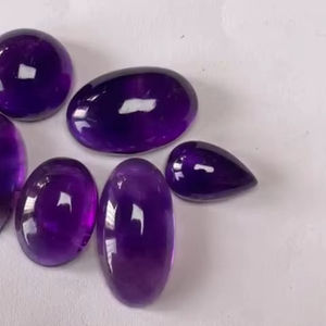 พลอยอะเมทิสต์ทรงหลังเบี้ยธรรมชาติตัดคุณภาพดีด้วยอัญมณีทรงหลวมความแวววาว AAA การขัดเงาที่สมบูรณ์แบบทำให้มีจำหน่ายในราคาที่ถูก - Product Image 3