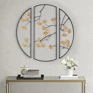 Diseño Art Deco colgante de pared de Metal botánico inspirado en la naturaleza para un ambiente tranquilo, relajante y sereno en el hogar o la oficina - Product Image 2