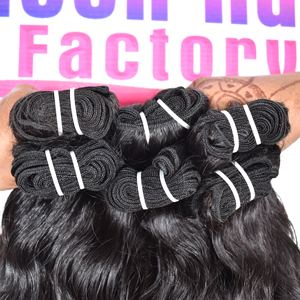 Produit authentique, meilleure qualité, mèches de cheveux humains indiens alignées sur les cuticules, extensions ondulées à double trame, couleur noire naturelle, vente en gros - Product Image 5