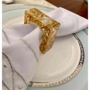 Hermosos servilleteros de resina con texturas y diseños similares al mármol y perfectos para cenas y eventos de lujo y decoración del hogar - Product Image 6