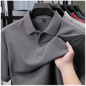 Polo 100% de algodón para hombre, camiseta transpirable informal de verano, oferta de colores para golf y deportes, informal de negocios, acabado sedoso - Product Image 2
